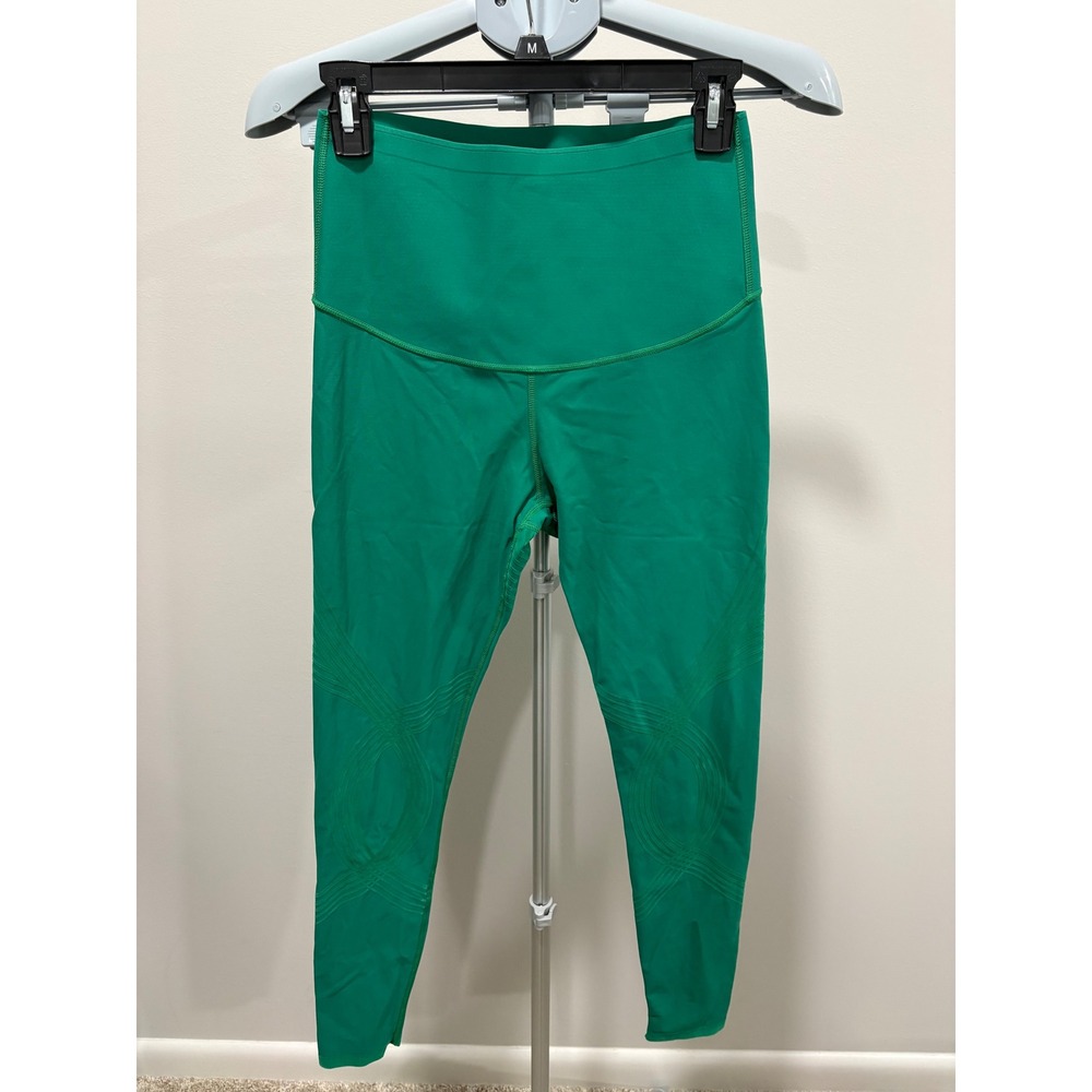 Fanka Body Sculpt Leggings Reversible Wear Kelly Green Compression Medium 26"